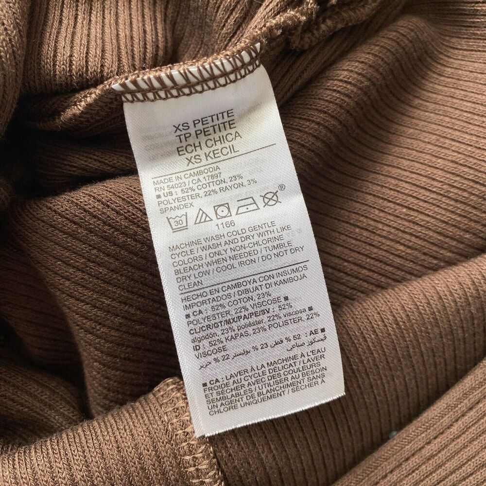 Old Navy Ribbed Midi Dress in Brown, Size Petite XS - Picture 7 of 9